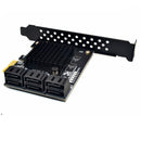ITHOO PCE6SAT-M01 6 Ports SATA3.0 SSD PCI-E Expansion Card 6Gbps IPFS Hard Disk Adapter for Desktop Computer