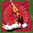 Honana WX-99 New 150x210cm Bohemian Style Polyester Fiber Beach Towel Mat Tapestry Mandala Rectangle Bed Sheet