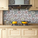 Retro Self-adhesive Wall Sticker Home Tiles Floor Background Kitchen PVC Anti-oil Wall Stickers