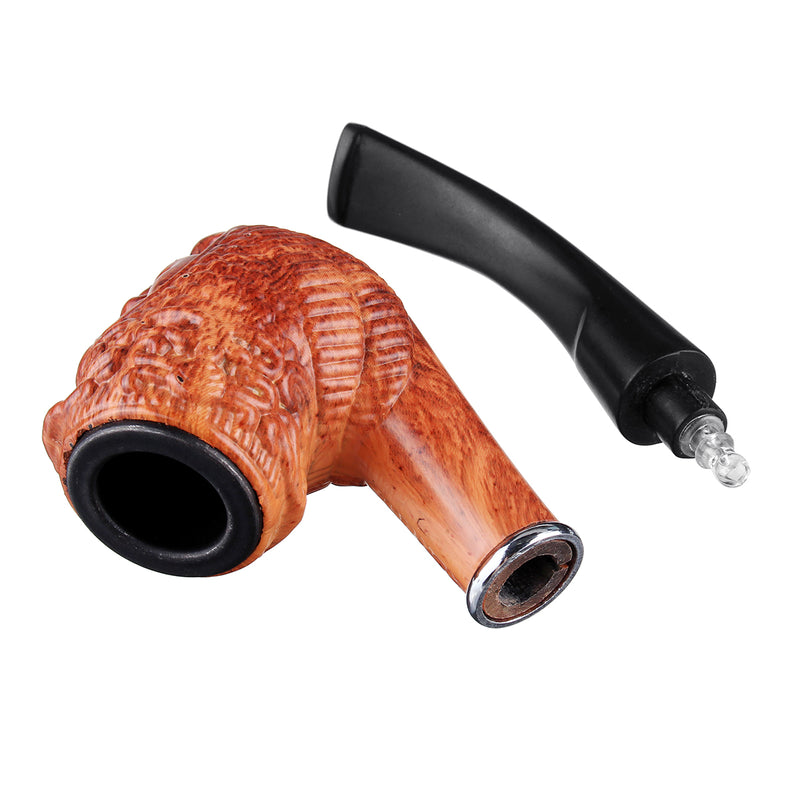 Monk Wooden Pipes Old-fashioned Flat-mouth Wood Tool without Pipe Rack