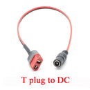 XT60 to DC / T Plug to DC 3.5 Lipo Battery Charger Cable Charging Line Adapter Wire For FPV Goggles Video Glasses