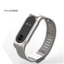 Mijobs Replacement Stainless Steel Frame Bracelet Wristband For Xiaomi Miband 2