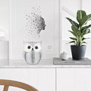 Nordic Style Minimalist Craft White Black Owls Animal Figurines Resin Miniatures Home Room Decorations