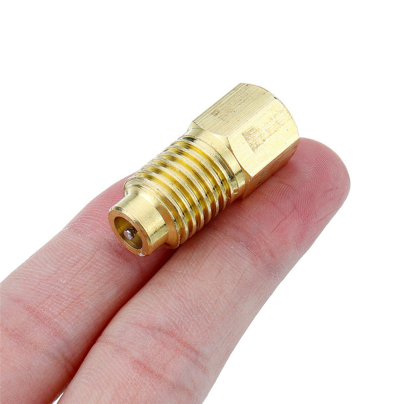 2pcs Recovery Tank Vacuum Pump Brass Adapter 1/4 to 1/2 Inch R134A to R12 for Air Conditioning