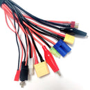 1pcs 10 in 1 Charging Adapter 4.0MM Banana Connector to DEANS XT60 XT90 EC5 JST Connect Crocodile clip For Imax B6 B6AC