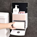 Bathroom Toilet Paper Holder Tissue Kitchen Wall Mounted Storage Organiser Box