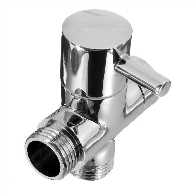 Brass 1/2" Bathroom Shower Faucet T Connector Ceramic Cartridge 3 Way Plating Diverter Toilet Bidet Shattaf Tap Valve