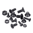 Suleve MXCH 480Pcs M3/M4/M5 Carbon Steel Screw 10.9 Grade Hex Socket Flat Head Bolt Nut Assorment