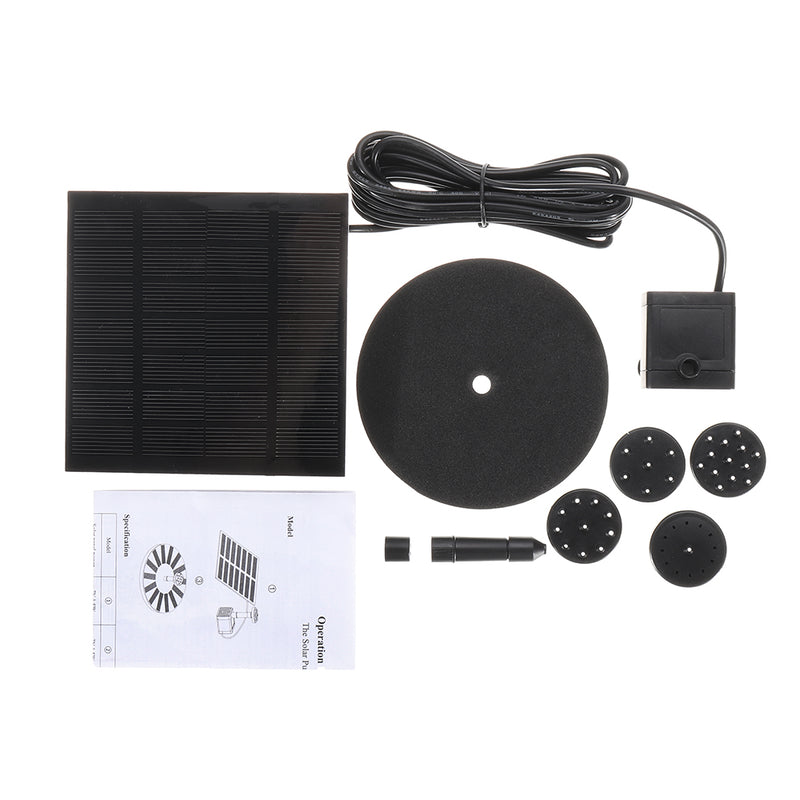 7V Floating Solar Function Pump Solar Panel Powered Water Pump for Bird Bath Pond Garden Water Pump