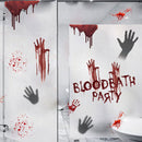 Miico FX64113 Halloween Bloody Handprint Sticker Horror Sticker Art Wall Stickers