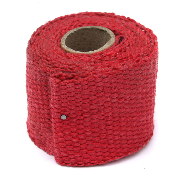 1.52cm Exhaust Header Pipe Wrap Shields Turbo Heat Manifold Header Insulation Red