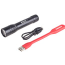 SHUOLIDE T8 XP-G R5 300Lumens Multi-function Portable LED Flashlight USB Output Power Bank 18650