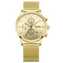 MEGIR 2011G Men Watch Luxury Ultra Slim Business Stainless Steel Strap Quartz Wrist Watch