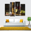 Miico Hand Painted Four Combination Decorative Paintings Red W-ine Wall Art For Home Decoration