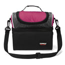 6.7L Picnic Bag Waterproof Lunch Shoulder Bag Portable Dual Compartment Camping Thermal Bag Ice Pack