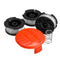 3Pcs Weed Eater String Replacement Spool Line + 1Pc Lawnmower Trimmer Cap & Spring