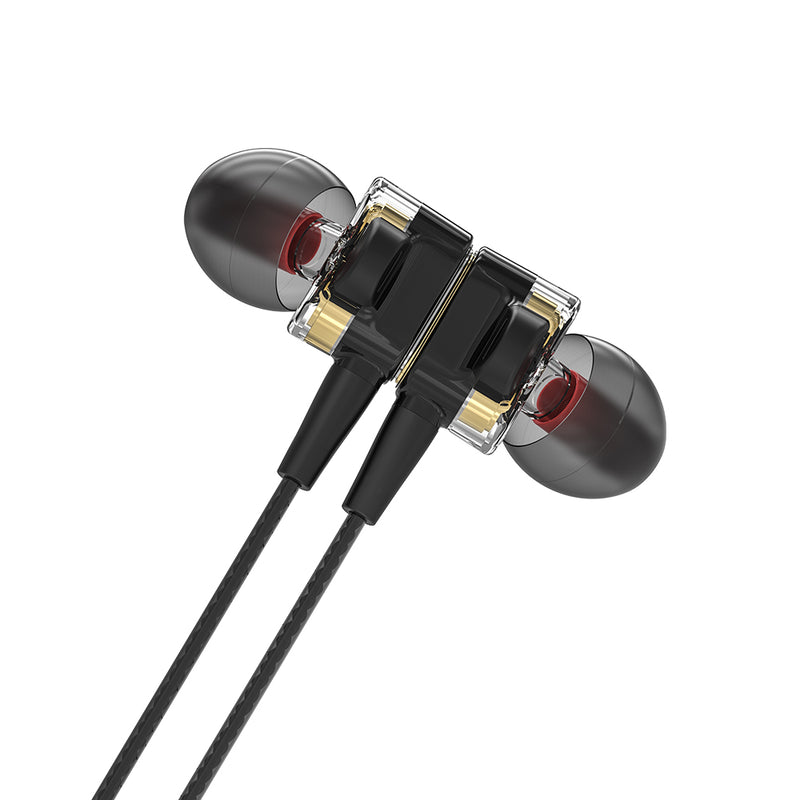BlitzWolf BW-ES4 Dual Dynamic Drivers Graphene Earphone 3.5mm Wired Control In-ear Earbuds Magnetic Headphone with Mic