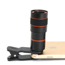 8X HD360 Camera Lens with Clip Zoom Telescope for Samsung S8 Xiaomi 6 iPhone 7