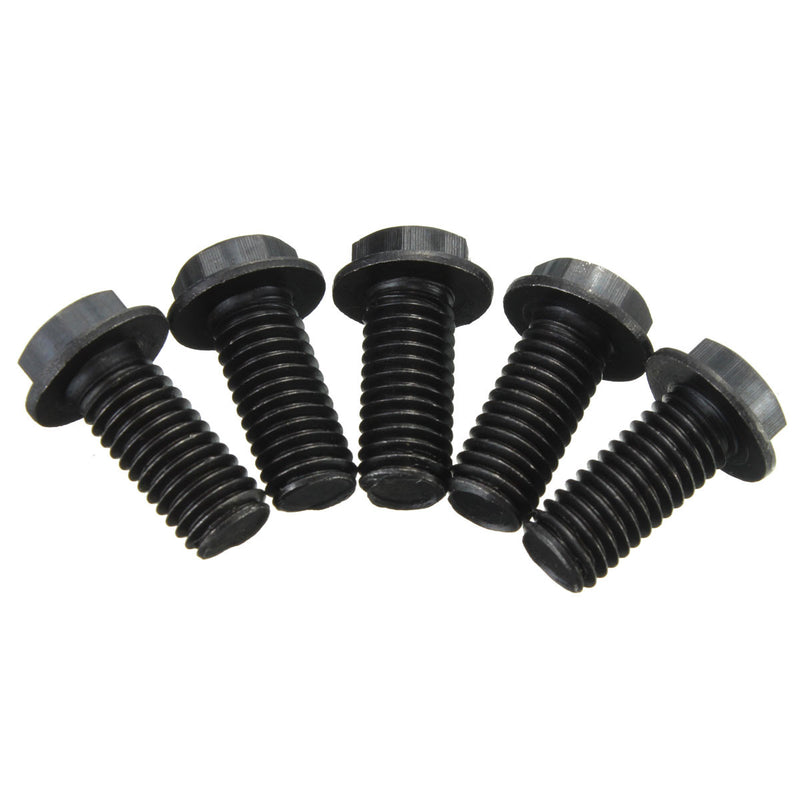 Saw Blade Bolt 18mm Left Hand Thread Black Metal Hex Head Flange