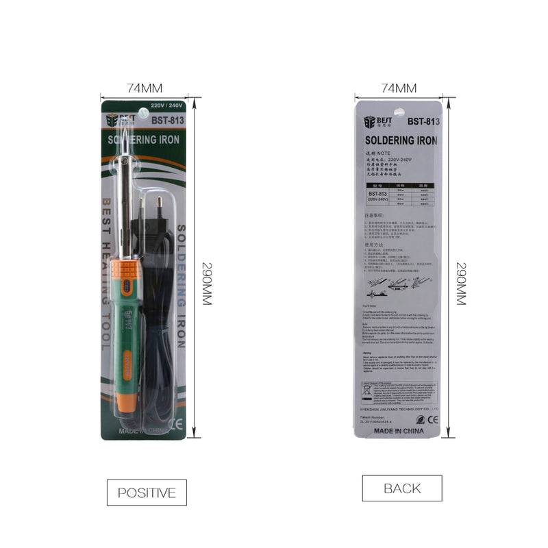 BEST BST-813 30W 40W 60W Solder Iron Heating Tool Welding Iron Electric Silicon Handle