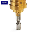 Drillpro DB-S2 4-22MM Hex Titanium Step Cone Drill Bit Hole Cutter HSS 4241