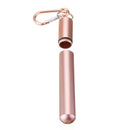 Telescopic Reusable Drinking Straw Portable 3 Fold Stainless Steel Metal with Cleaning Brush