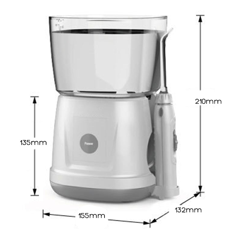 Waterpulse 1000ml 12W Water Flosser Oral Dental Irrigator with 6 Tips For Daily Oral Care