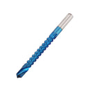 Drillpro 6Pcs 3-8mm Blue Nano Coated Grooving Drill HSS Woodworking Drill Bit Plastic Metal Hole Grooving