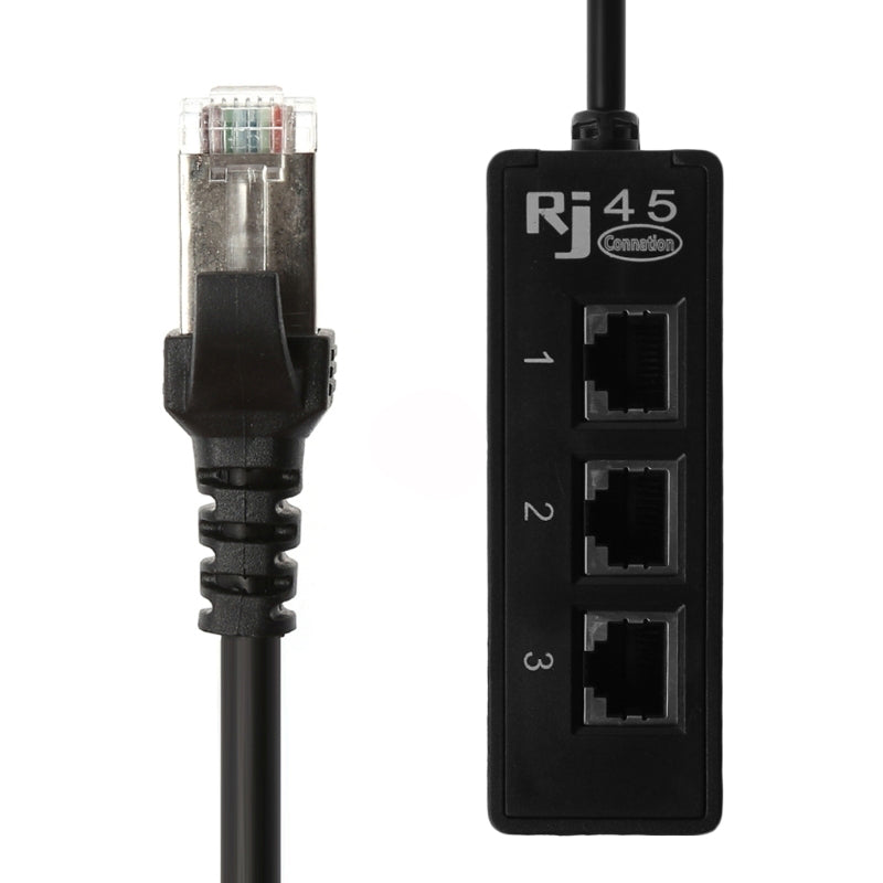 LAN Ethernet Cable Splitter Network RJ45 1 Male To 3 Female Networking Connector Networking Splitter Adapter Cable