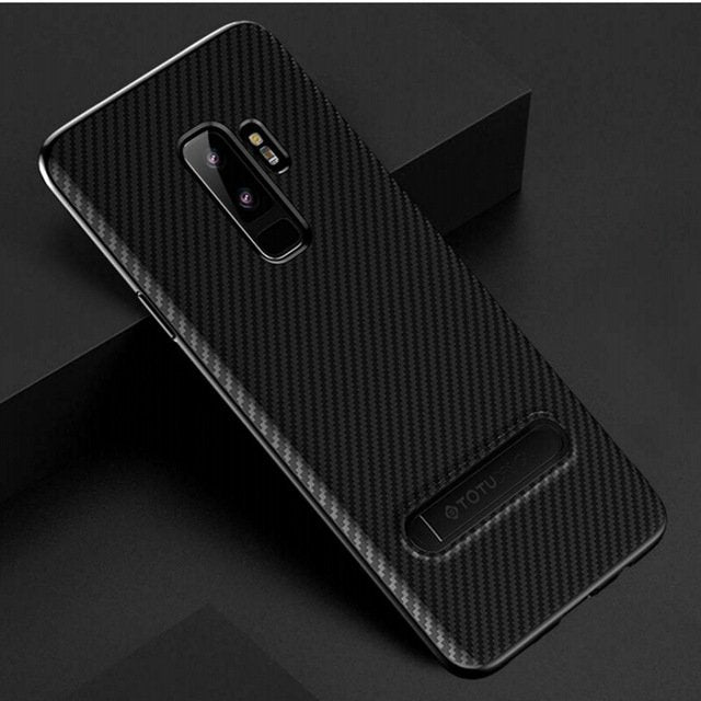 Totu Carbon Fiber Kickstand Protective Case For Samsung Galaxy S9/S9 Plus
