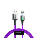 Baseus Zinc Alloy Braided Magnetic Micro Type-C USB 3A 2.4A Fast Charging Data Cable for Samsung Xiaomi Huawei