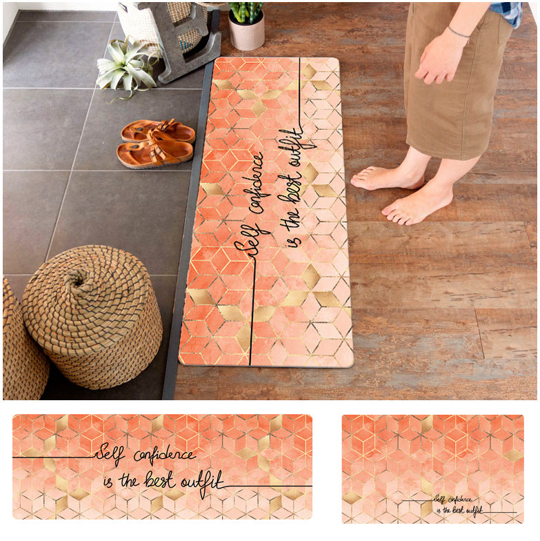 Household PVC Floor Mat Kitchen Strip Waterproof Non-slip Floor Mat
