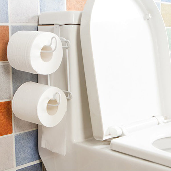 Toilet Roll Paper Holder Door Back Hanging Towel Roll Tissue Rack Kitchen Cupboard Paper Storage