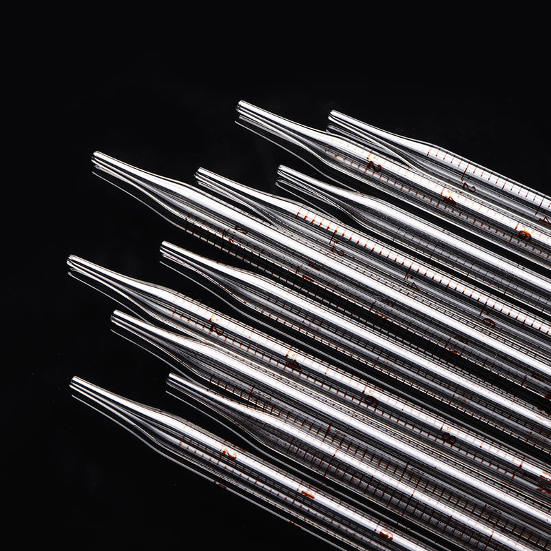 10Pcs/Lot 1/2/5/10ml Plastic Head Graduated Glass Dropper Pipette With Scale