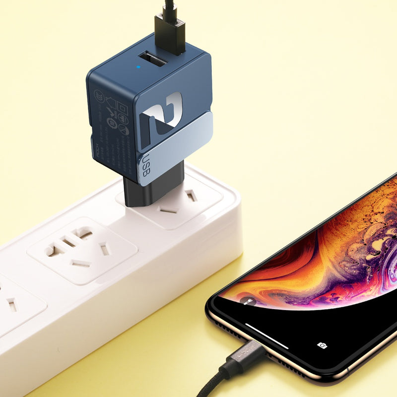 ROCK EU Plug 2.4A Fast Charging Dual USB Port Travel Home Wall Charger Adapter For iPhone X XS Oneplus 7 HUAWEI P30 XIAOMI MI9 S10 S10+