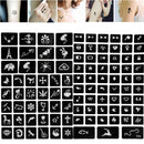 2Pcs 99 Pattern Stencils Glitter Tattoo Accessories Girl Princess Body Art Airbrush Painting Kit