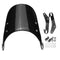 Black Windshield Windscreen For 5inch-7inch Round Headlights Motorcycle Universal