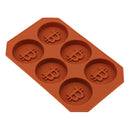 6 Grids Bitcoin Design Silicone Ice Cube Tray DIY Chocolate Cookies Biscuit Baking Ice Mold Maker
