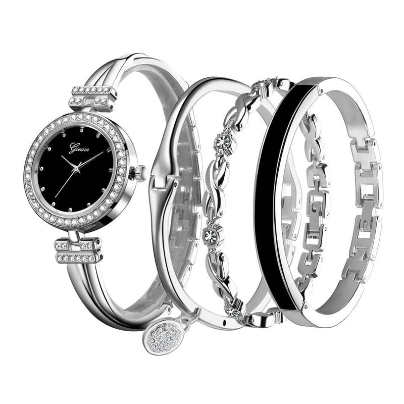 4 Pcs Fashion  Suit Ladies Bracelet Watch