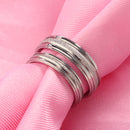 Sweet Couple Ring Silver Plated Simple Wedding Finger Ring