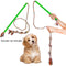 Dog Rod Toy Pet Teaser Chewing Rope Interactive Stick Colorful Rotar Outdoor Extendable Funny Cat Bite Rotary Oral Care Extendable Colorful Pets Toys