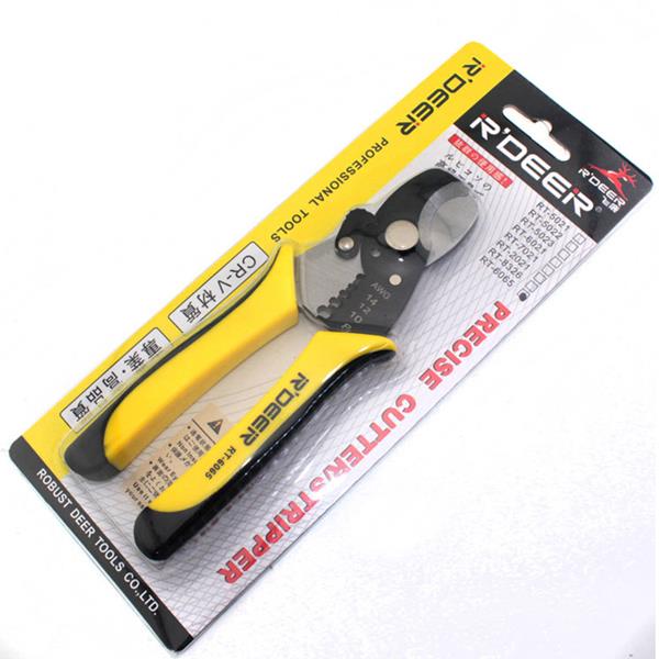 RDEER RT-6065 2 in 1 Cable Cutting Wire Strippers Electrical Tools for Electricians Cable Shear