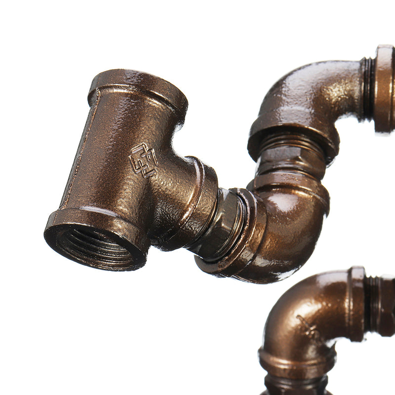 E27 Bulb Robot Lamp Light Industrial Pipe Desk Table Lamp Lighting Home Decoration