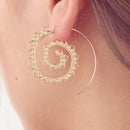 Retro Spiral Heart-Shaped Earrings Exaggerated Fashion Jewelry Earring For Women