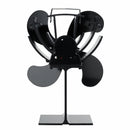 4 Blade Heat Powered Stove Fan Quiet Wood Log Burner Fireplace Eco Fan Heating Distribution No Electricity Or Battery