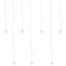 3.5M 100LED Snowflake Ice Curtain String Fairy Lights Xmas Party Wedding Decor 110V