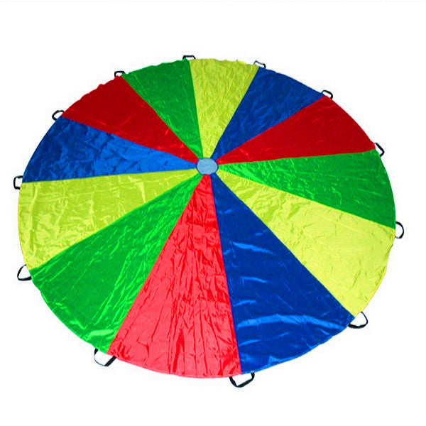 2m Child Outdoor Rainbow Umbrella Parachute Toy Kindergarten Parent-Child Umbrella Rally