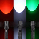 Alonefire G700-N  T6 2000LM 5Modes Zoomable Red& Green & White Light LED Flashlight Signal Light