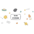 Miico FX64036 Cartoon Wall Sticker Spaceship Meteorite Combination Stickers Children's Room Decoration Wall Stickers