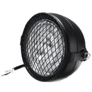 6.5inch Grill Retro Vintage Motorcycle LED Side Mount Headlight Cafe Racer Bobber